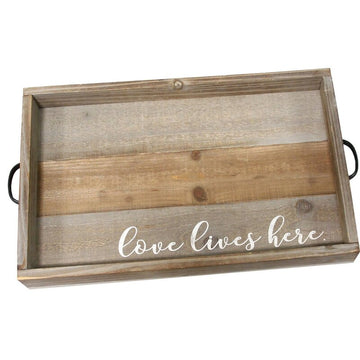 Stolenor Rectangle Wood Brown Coffee Table Tray